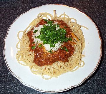 Smeds opskrift: Spaghetti Bolognese.